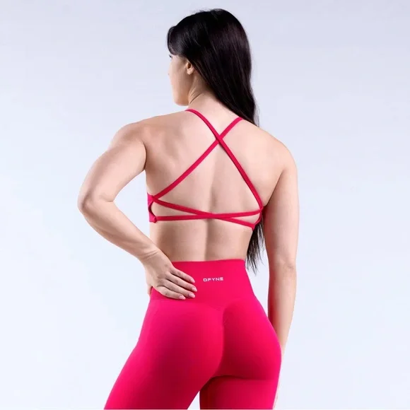 DFYNE Dynamic Backless Sports Bra - Rosa Pink - Picture 2 of 5
